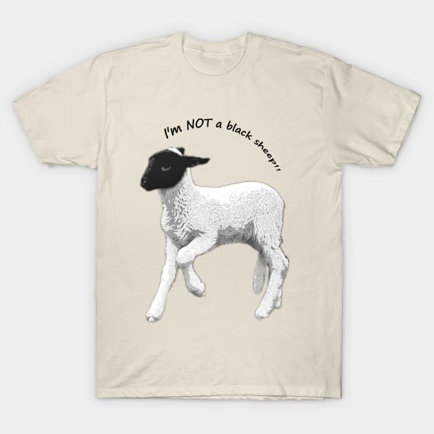 I'm NOT a black sheep! T-Shirt by MarionsArt